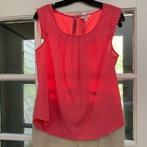 Candies size medium coral polka dot blouse